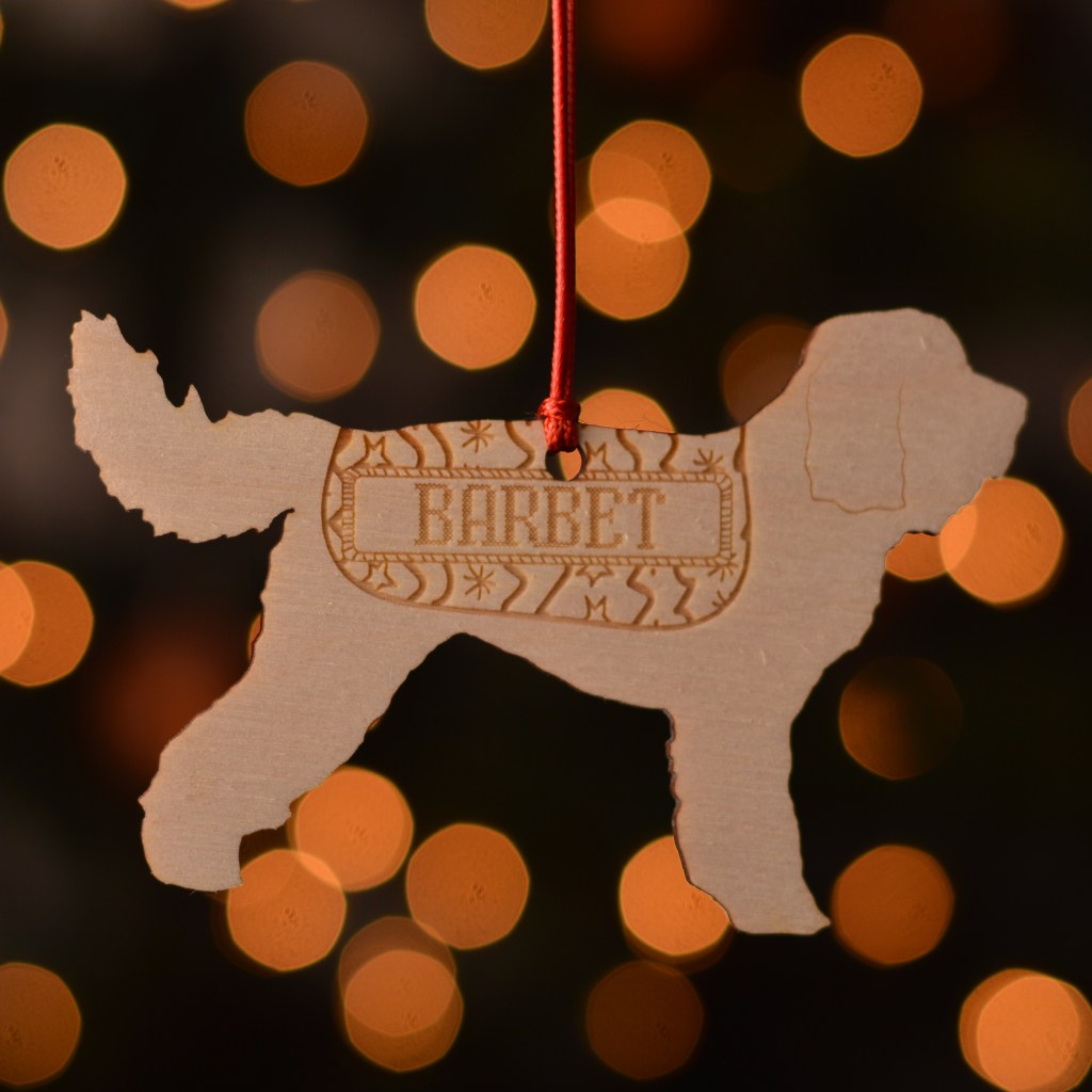 Personalised Barbet Dog Decoration