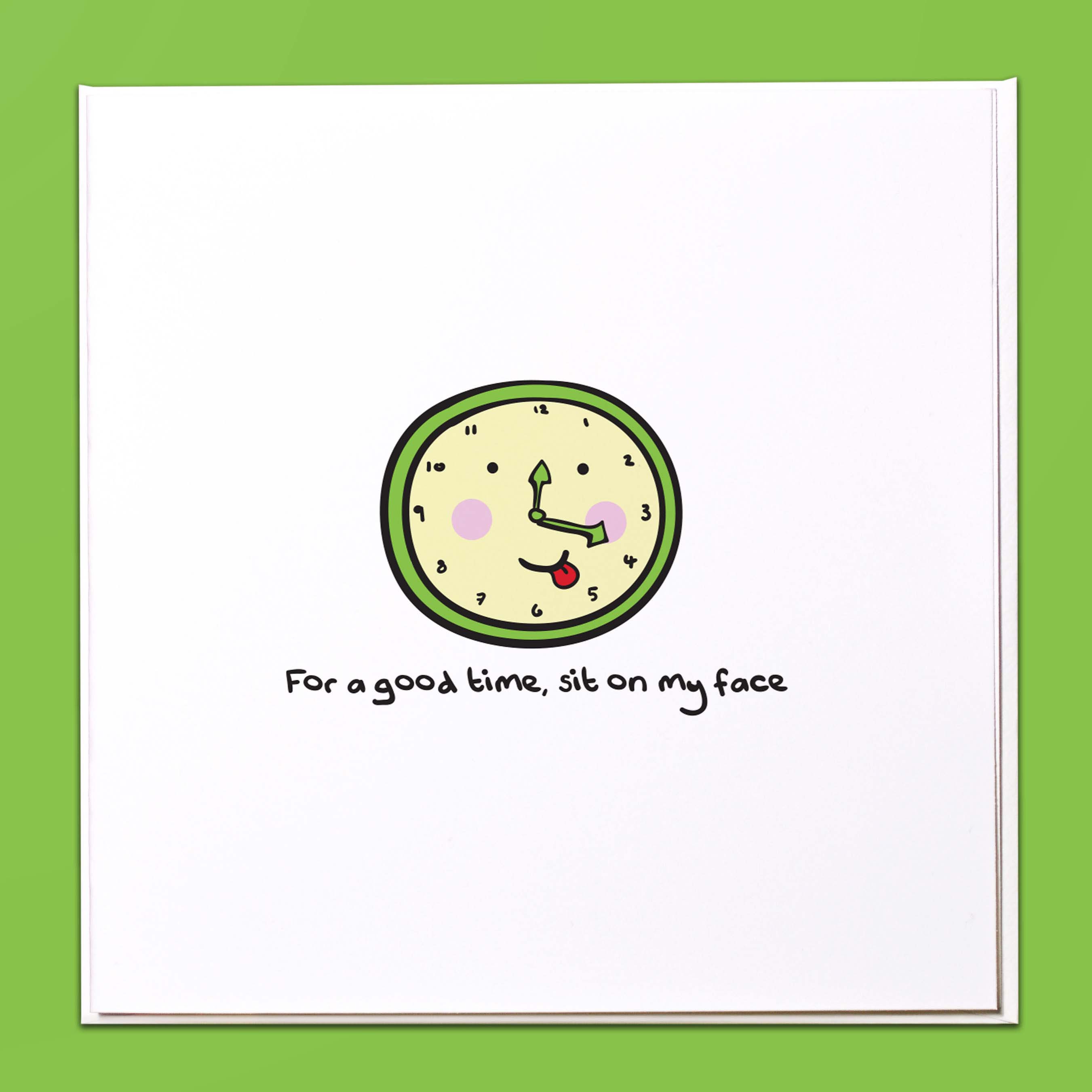 For a good time sit on my face Card