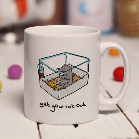 Get your rat out cage mug