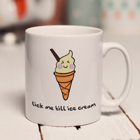 Lick me till ice cream mug