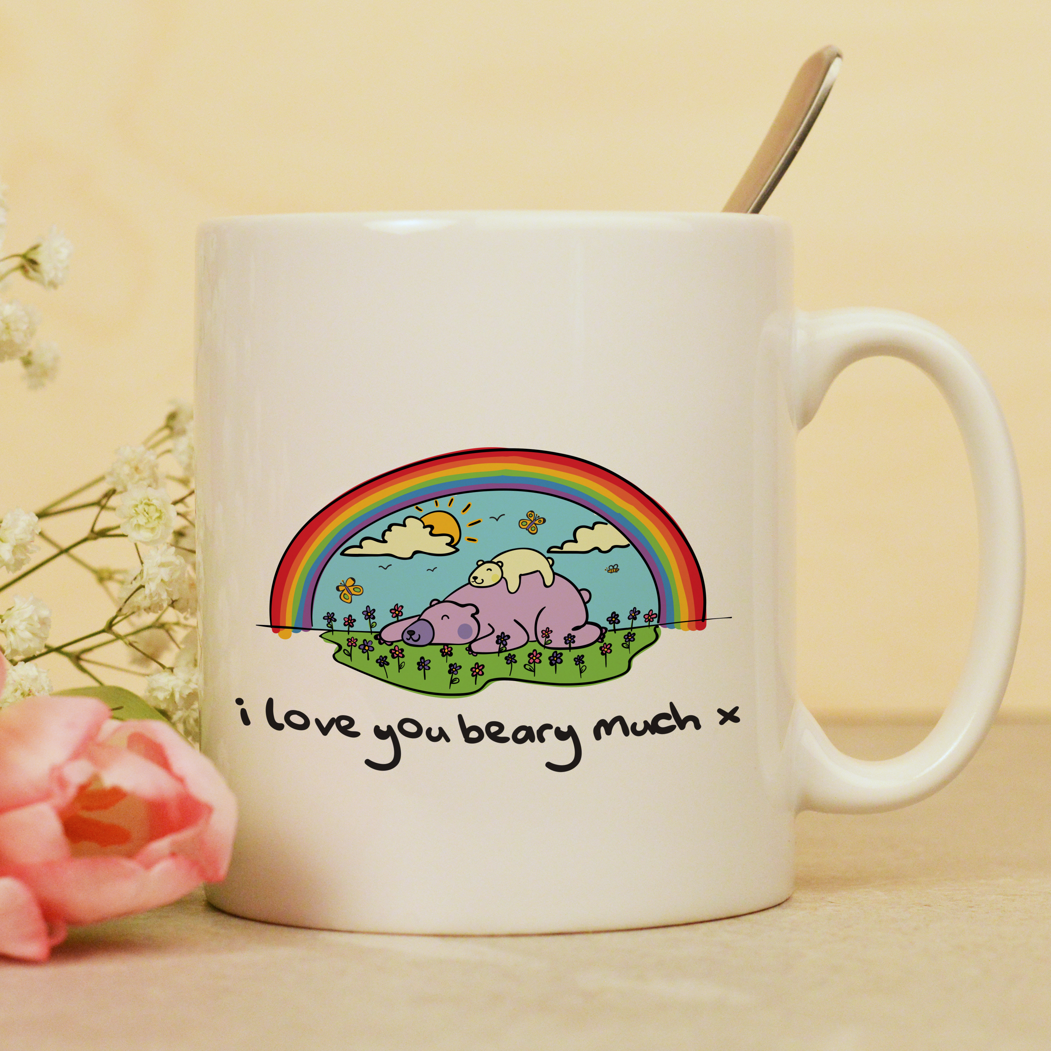 I love you beary much mug