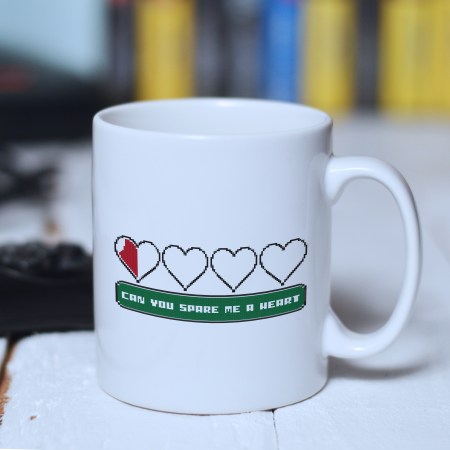 Can you spare me a heart - empty - Mug