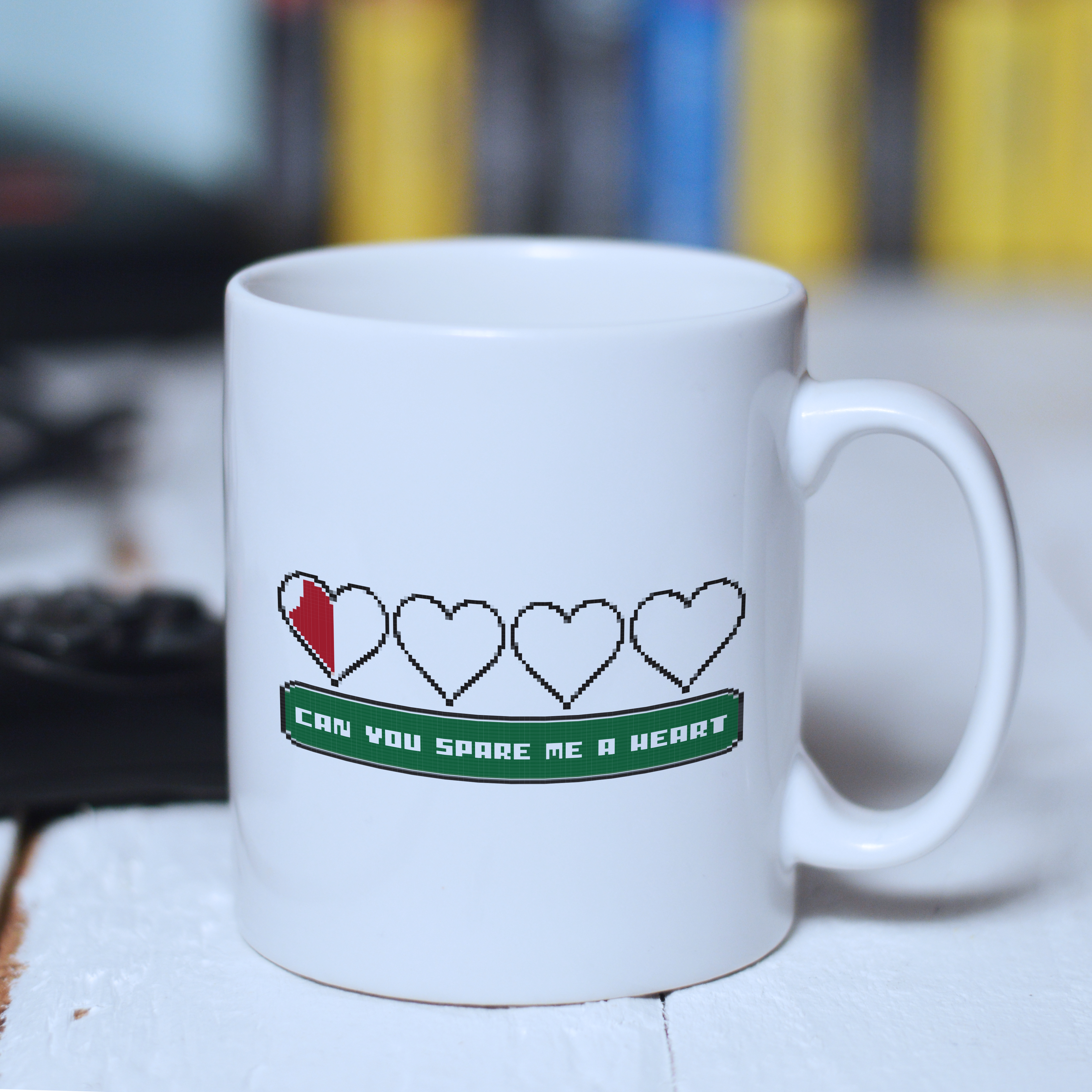 Can you spare me a heart - empty - Mug