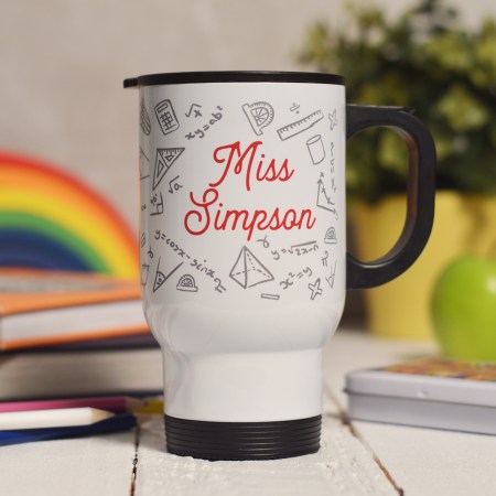 Personalised Maths Travel Mug