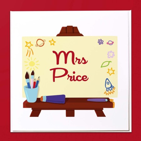 Personalised Art Easel Card