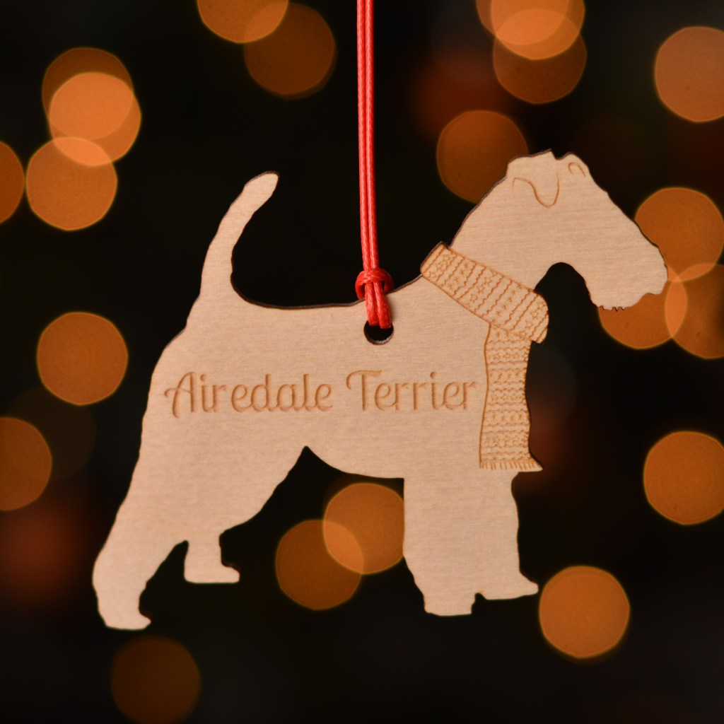 Personalised Airedale Terrier Dog Decoration