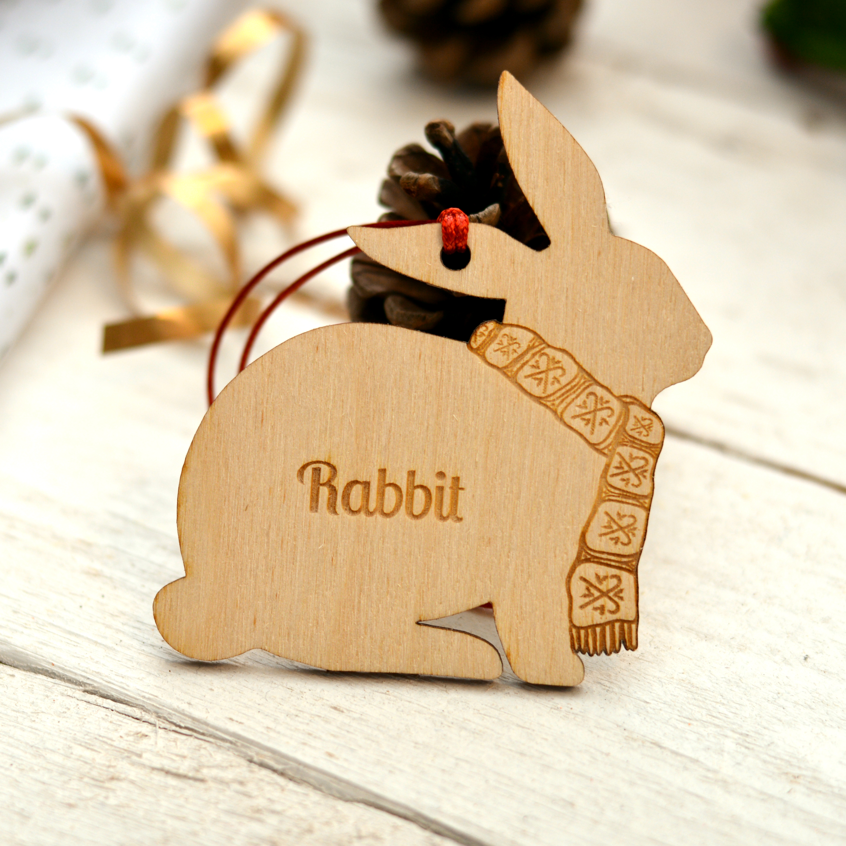 Personalised Rabbit Decoration