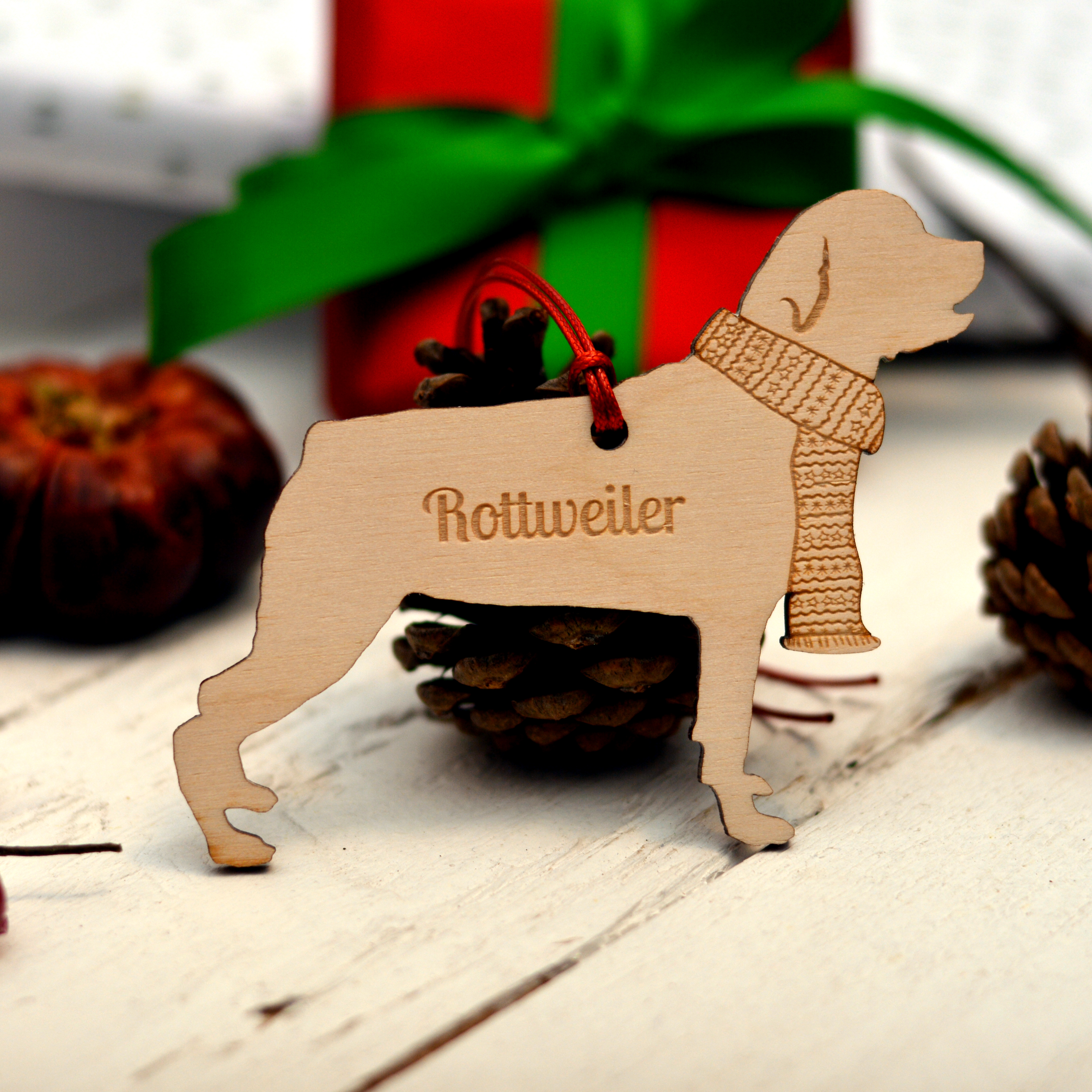 Personalised Rottweiler Decoration - Short Tail