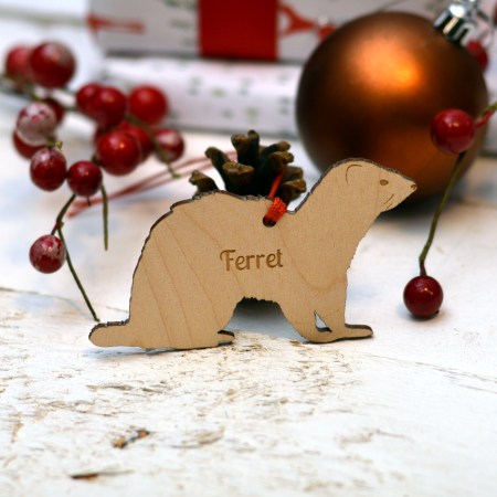 Personalised Ferret Decoration