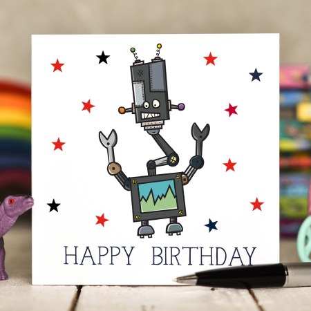 Robot Birthday Card