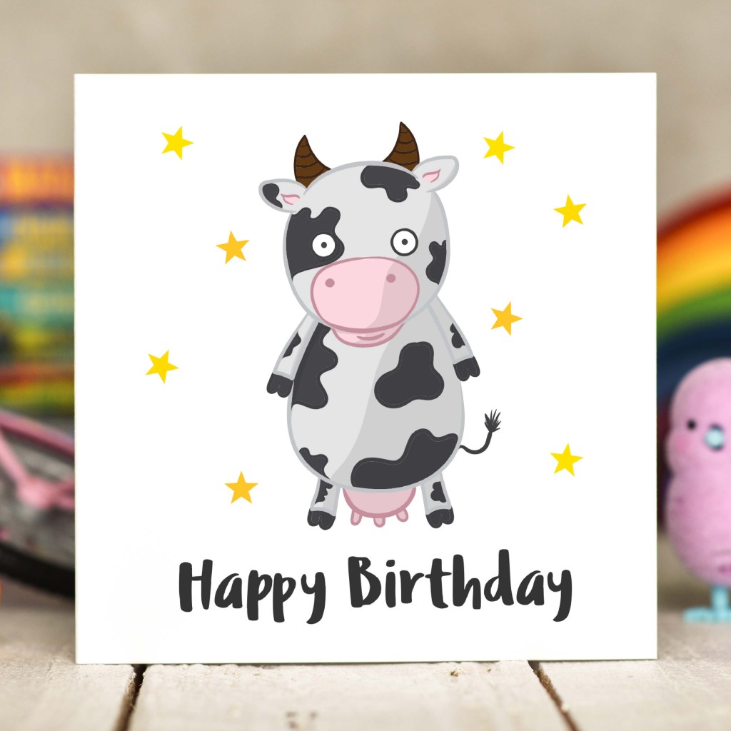 Cow Birthday Card