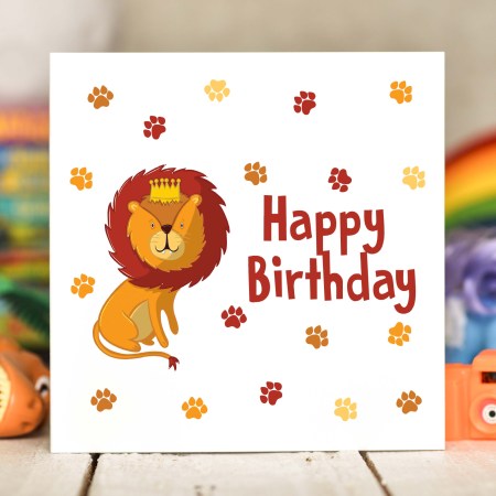 Lion Birthday Card