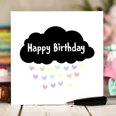 Black Cloud Birthday Card