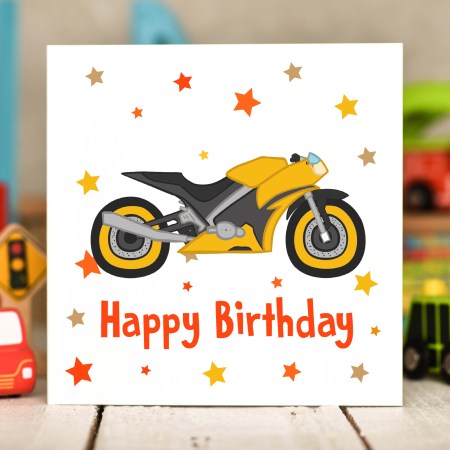 Motorbike Birthday Card