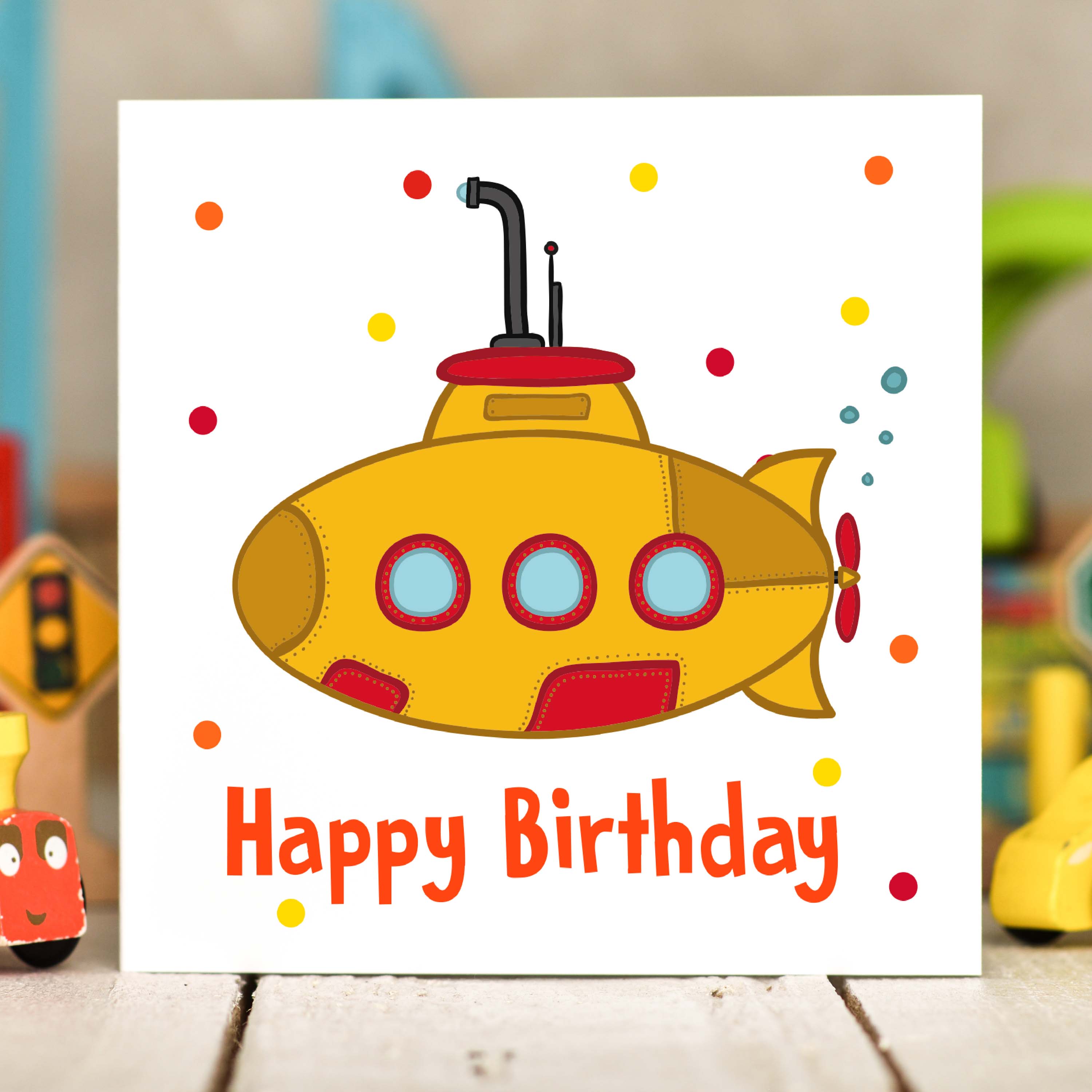 Submarine Birthday Card