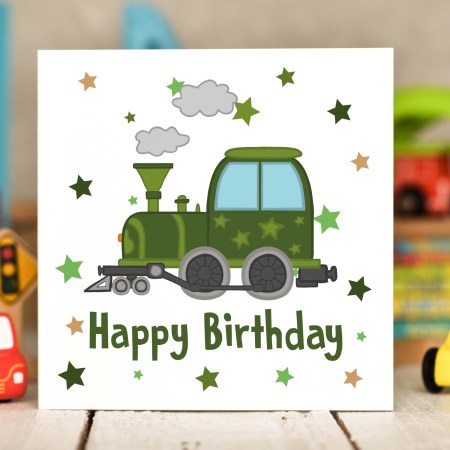 Train Birthday Card