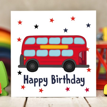 Bus Birthday Card