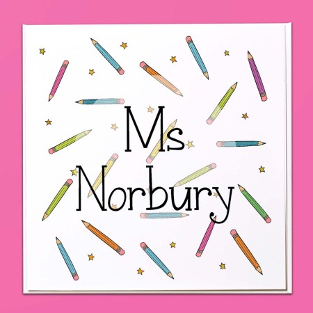Personalised Pencil Card