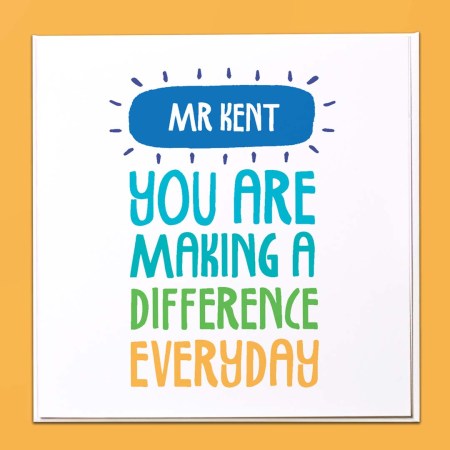 Personalised You are making a difference Card