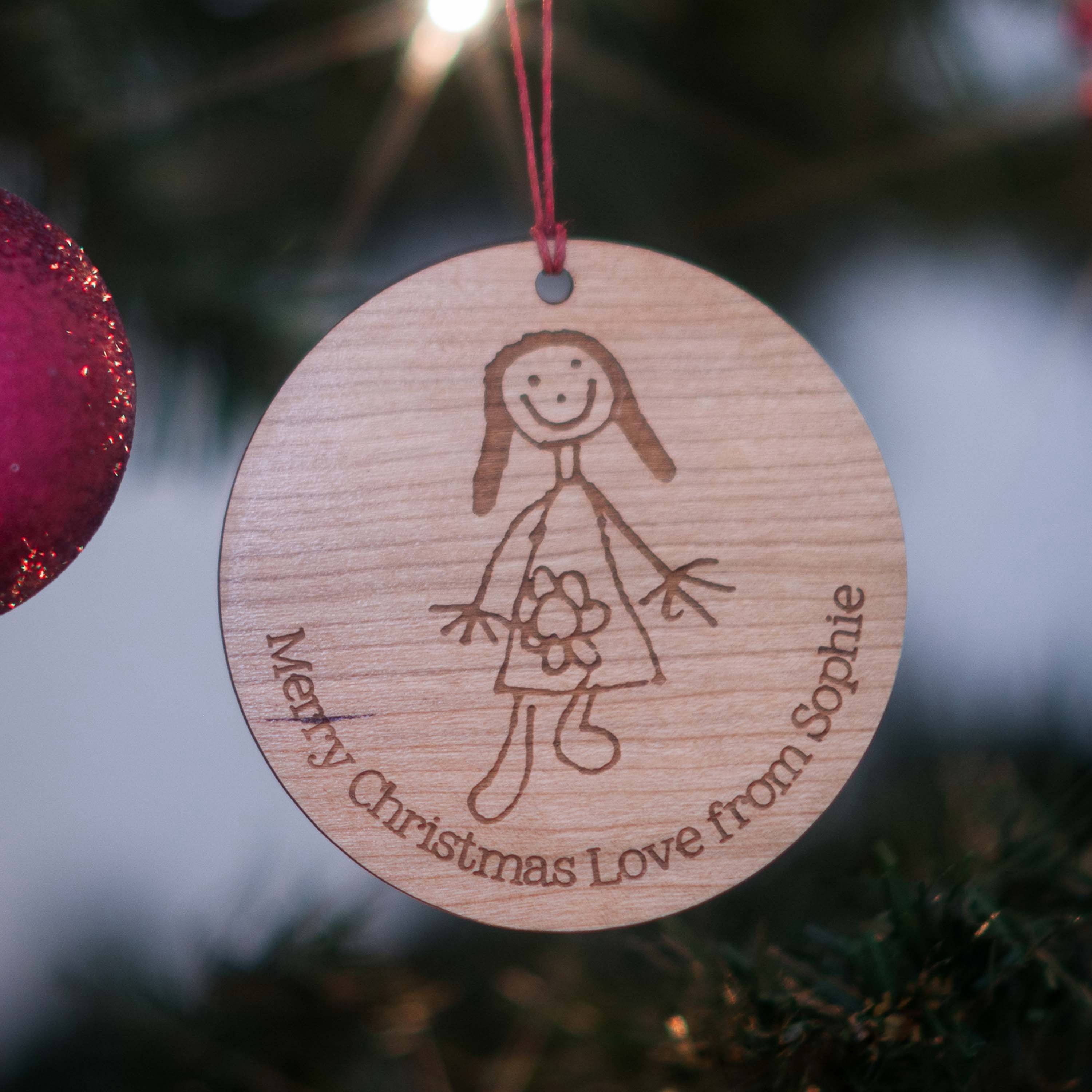 Child's Drawing/Handprint Christmas Decoration