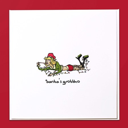 Santa's grottho Christmas Card