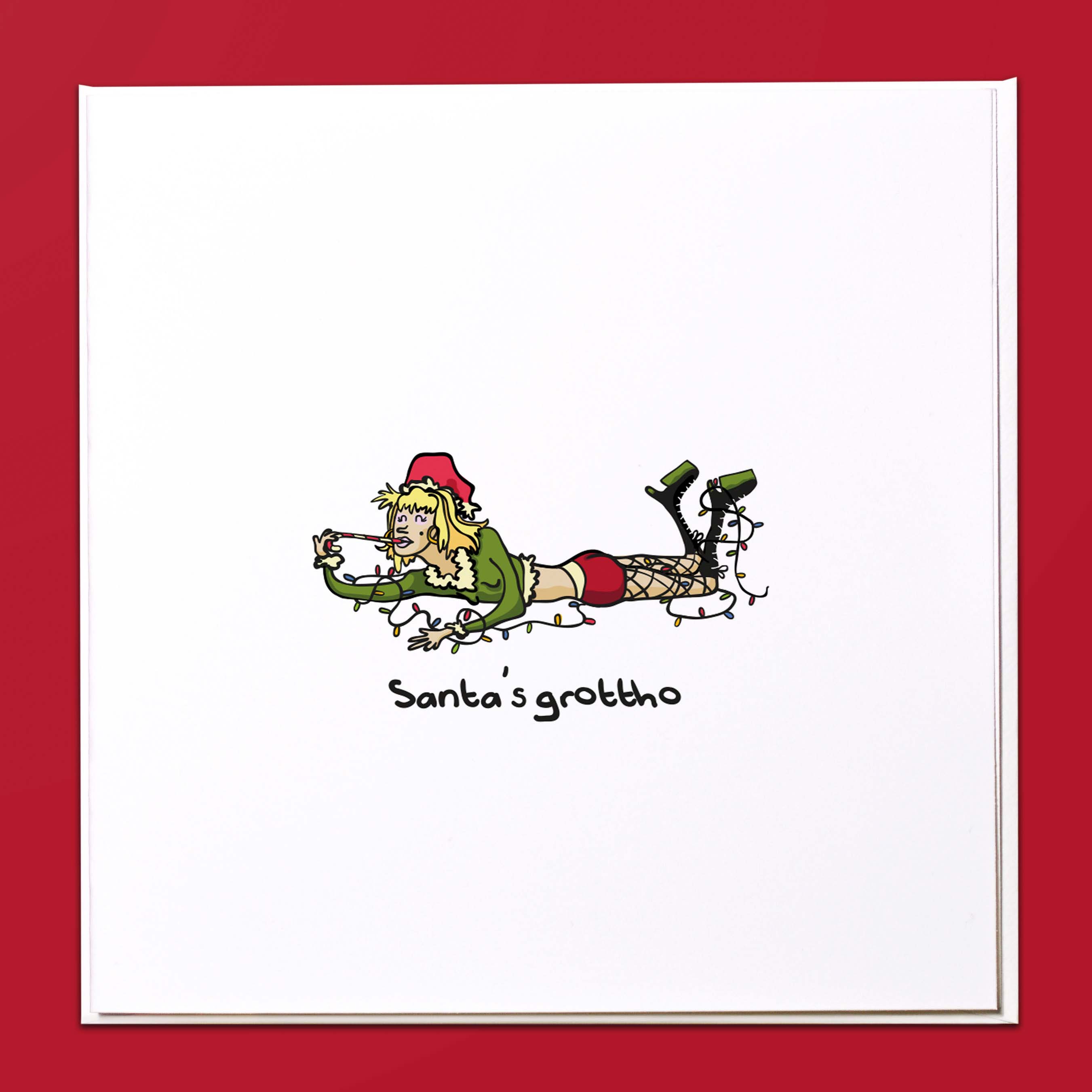 Santa's grottho Christmas Card