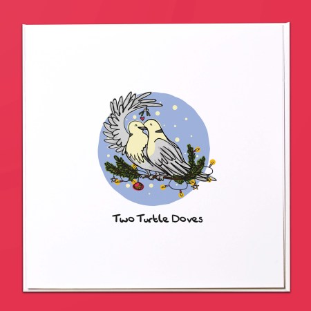 Two Turtle Doves - Christmas Card