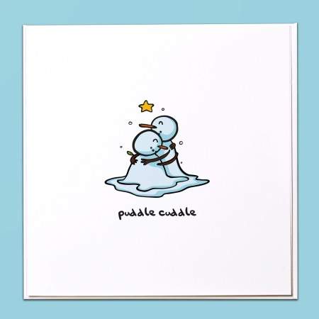 Puddle cuddle Christmas Card