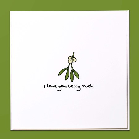 I love you berry much Christmas card