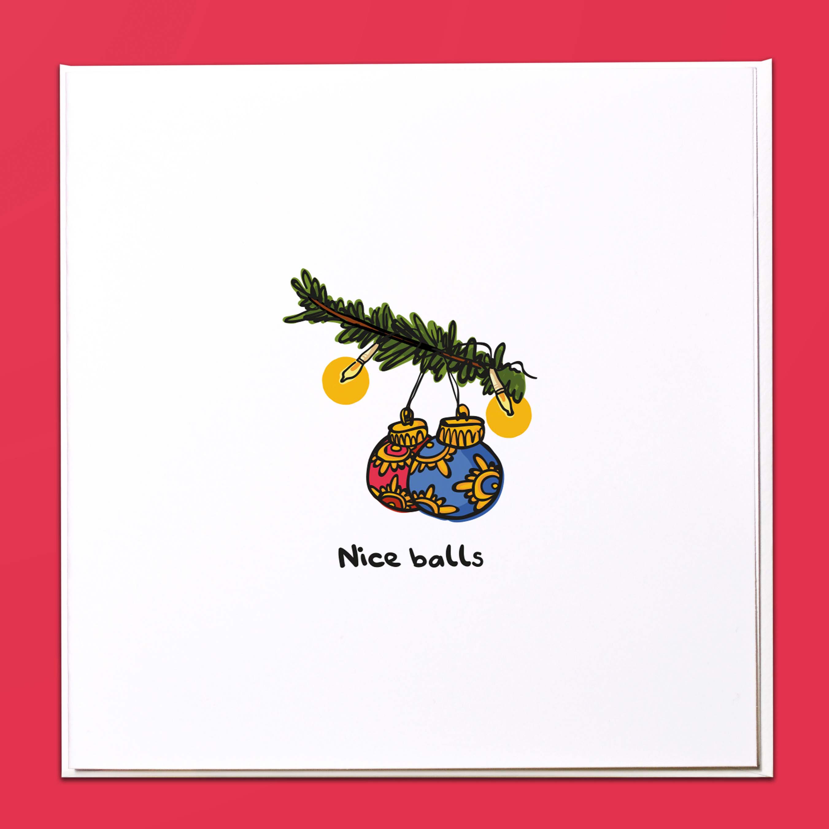 Nice balls Christmas Card