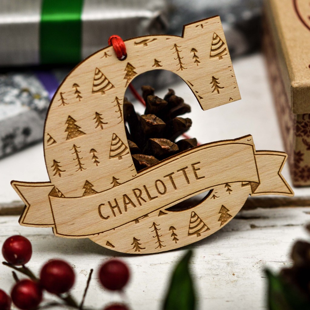 Personalised Scandinavian Trees Initial Decoration