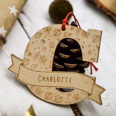 Personalised Autumn Initial Decoration