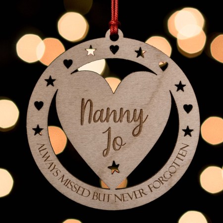 Personalised Never Forgotten Remembrance Decoration