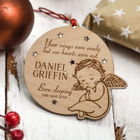 Personalised Your wings were ready Remembrance Decoration