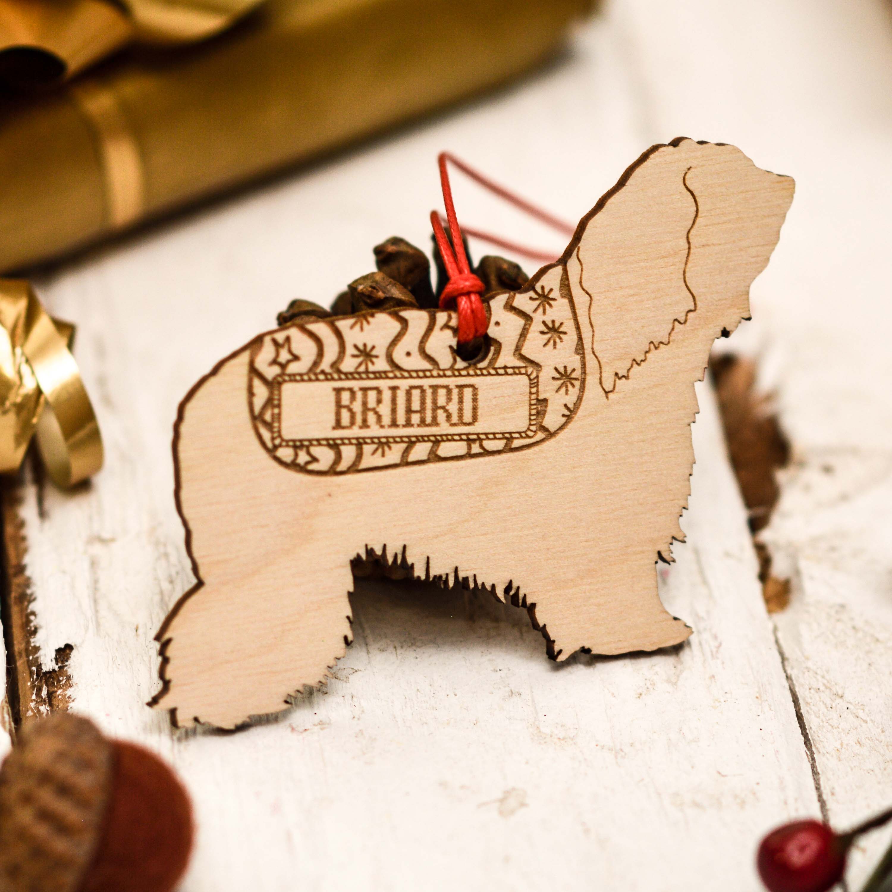 Personalised Briard Decoration