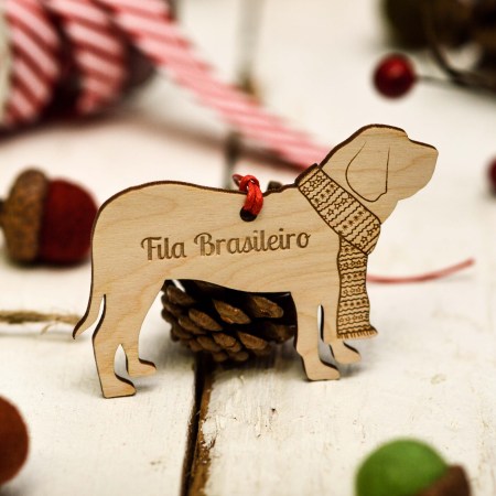 Personalised Fila Brasileiro Decoration