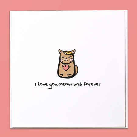 I love you meow and forever Card