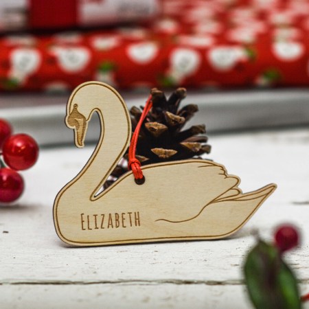 Personalised Swan Decoration