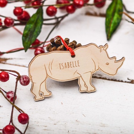 Personalised Rhino Decoration