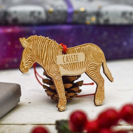 Personalised Zebra Decoration