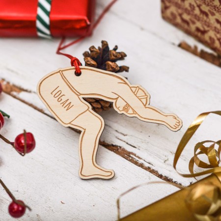 Personalised Swimming Boy Decoration