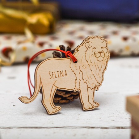 Personalised Lion Decoration
