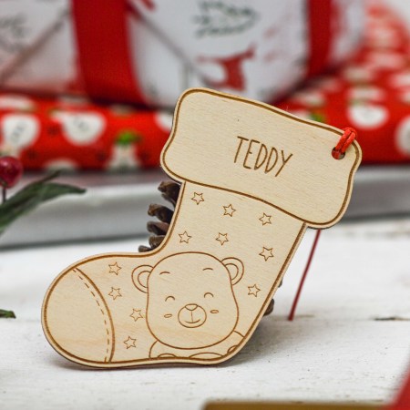 Personalised Polar bear stocking Decoration