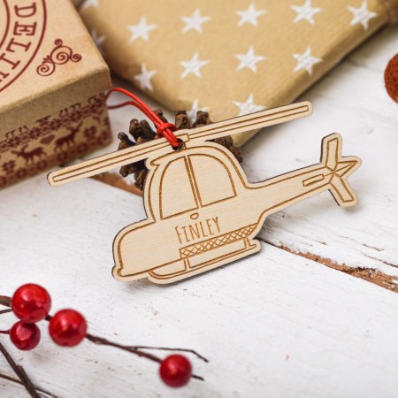 Personalised Helicopter Decoration