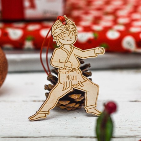 Personalised Karate Boy Decoration