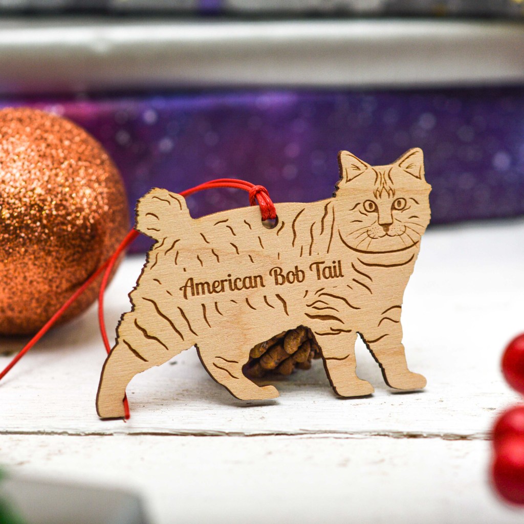 Personalised American Bob Tail Cat Decoration