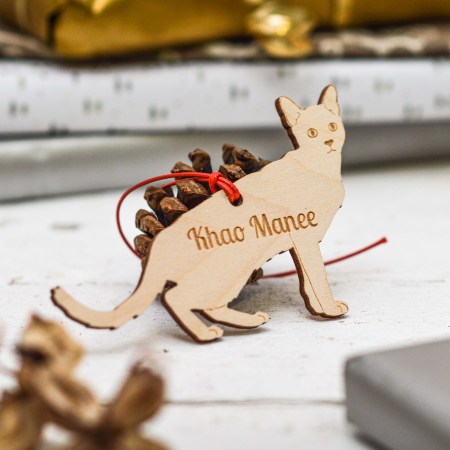 Personalised Khao Manee Cat Decoration