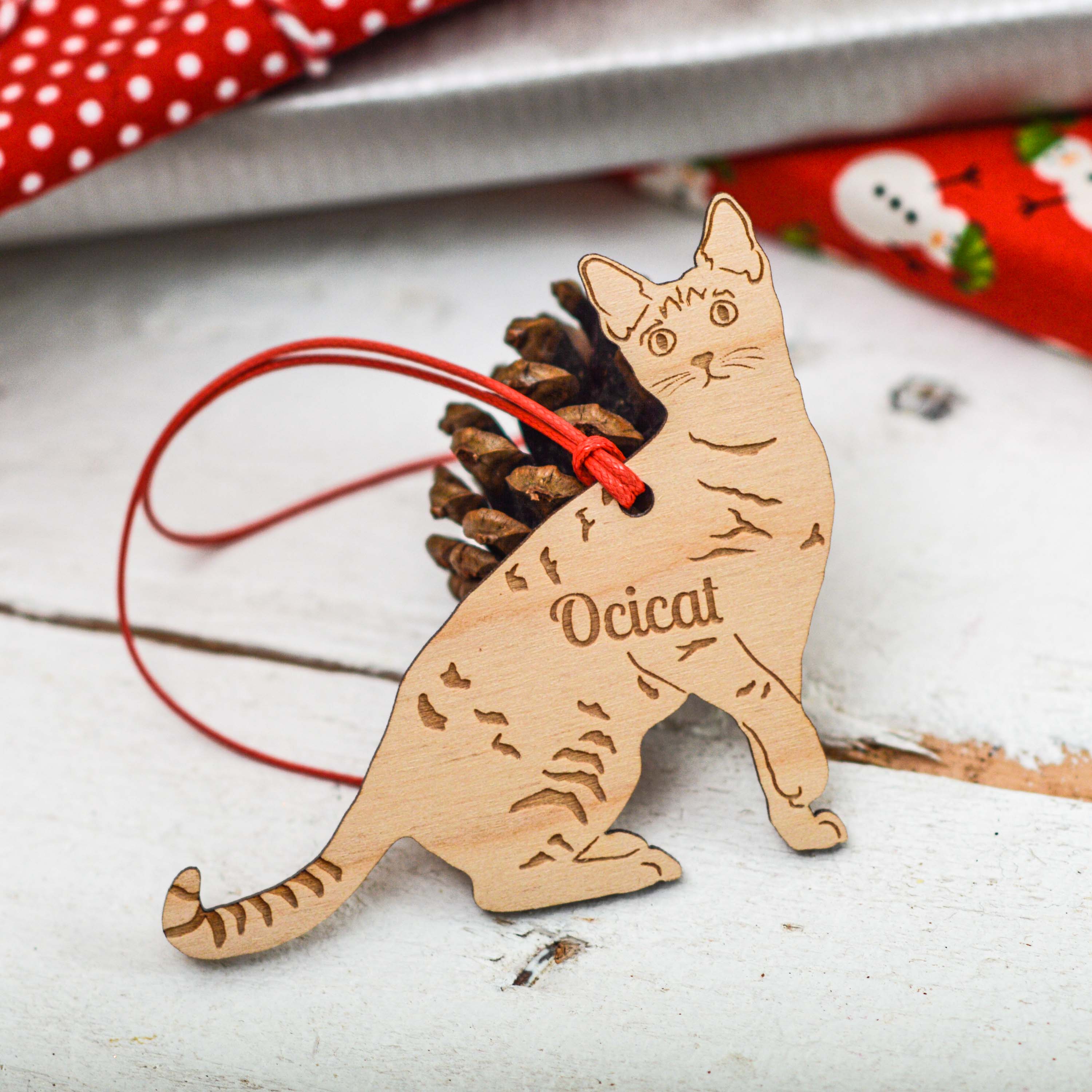 Personalised Ocicat Cat Decoration