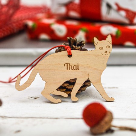 Personalised Thai Cat Decoration