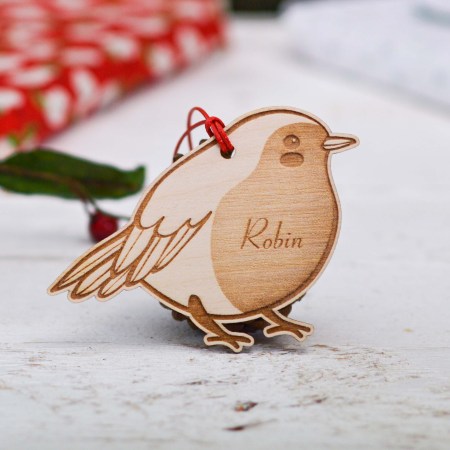 Personalised Robin Decoration